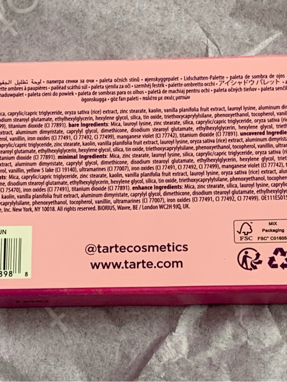 TARTE Exposed Mini Eyeshadow Palette - .035 oz NIB